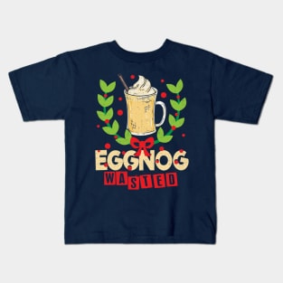 Christmas Holiday Eggnog Wasted Kids T-Shirt